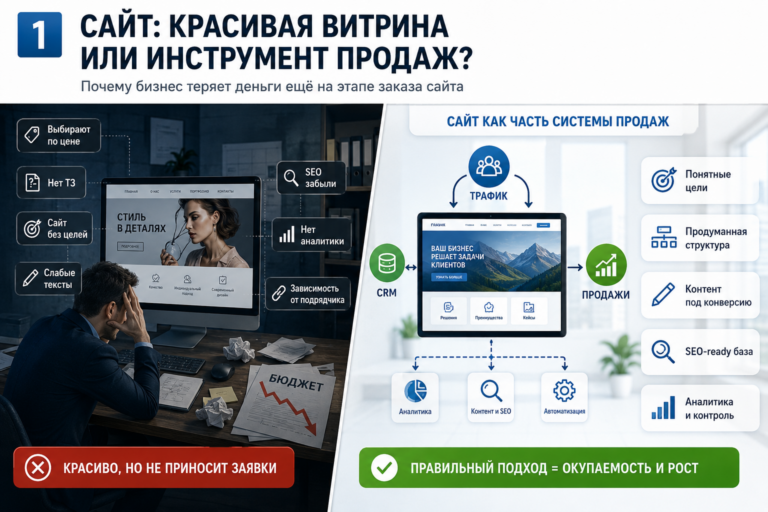 Сайт как красивая витрина или инструмент продаж для бизнеса
