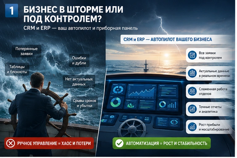 CRM и ERP как система управления бизнесом во время роста